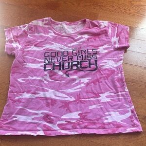 Eric Church XL Good Girls Never Miss Church XL t shirt pink camo